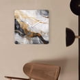 thumbnail image 4 of 14 Inch Wall Clock Battery Operated Square Clock Decorative for Office, Kitchen, Outdoor, Living Room，Grey Swirl Blue Marble Pattern, 4 of 4