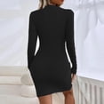 thumbnail image 4 of Gibobby Vestidos de sueter para mujer Vestido de suéter de punto sexy para mujer en otoño e invierno.(Negro,CH), 4 of 5