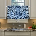 thumbnail image 2 of Yayeee Kitchen Curtains Tier Pair Light Filtering 27"x24" Rod Pocket Short Cafe Window Panel, Blue Leopard Print, 2 of 7