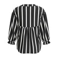 thumbnail image 5 of Bibifish Womens T-Shirts Classic Striped Pattern Loose Fit Tees Casual 3/4 Sleeve V-Neck T Shirts Spring Summer Stylish Daily Dating Going Out T Shirts, 5 of 7