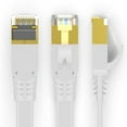 thumbnail image 4 of Tianle Câble Ethernet Plat Cat8, Câble Réseau Internet Lan Cat 8 26AWG Haute Vitesse 40Gbps 2000Mhz SFTP RJ45 Connecteur Plaqué Or pour PC, Routeur, Switch, Modem, TV, PS5 (Blanc, 20m/65 Pieds), 4 of 8