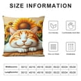 thumbnail image 5 of YANMS Spring Pillow Covers Orange Cat Sunflowers Throw Pillowcase Summer Home Sofa Bedroom Living Room Holiday Cushion Case Modern Decorations 20x20in, 5 of 5