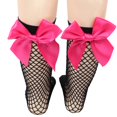 thumbnail image 2 of Chaussettes en Résille pour Femmes Chaussettes Hautes en Maille avec Noeud en Satin, 2 of 6