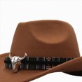 thumbnail image 5 of NOLDARES Toddler Boys Cowboy Hat, Western Hat for Kids, Leather Hatband Baby Cowgirl Hat for Girls(Khaki,3-8 Y), 5 of 5