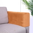 thumbnail image 2 of Velvet Couch Arm Cover, Stretch Armrest Covers Washable Armchair Slipcover for Recliner Sofa Soft Furniture Protector for Living Room-Camel-2 pcs, 2 of 7