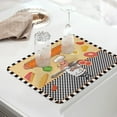 thumbnail image 5 of Funny Chef Themed Themed Dish Drying Mats for Kitchen Counter,Buffalo Plaid Black Microfiber Absorbent Dish Drainer/Rack Mat, Hangding Quick Drying kitchen Drying Mat,16x18in Machine Washable, 5 of 6