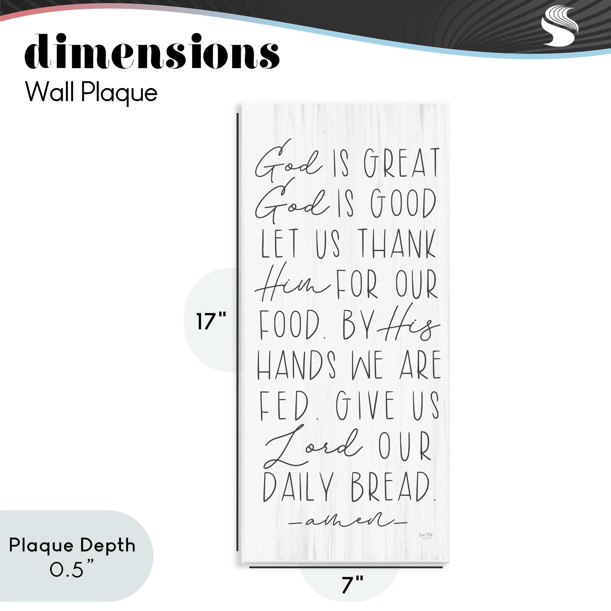 Stupell Industries God Is Great & Good Wall Plaque Art, design by Lux + Me Designs