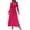 Hot Pink, variant on Summer Dresses for Women Sundresses for Women Autumn and Winter Women's Long Sleeved V Neck Dress Pleated A Line Skirt In The Long Casual Skirt S-XXL