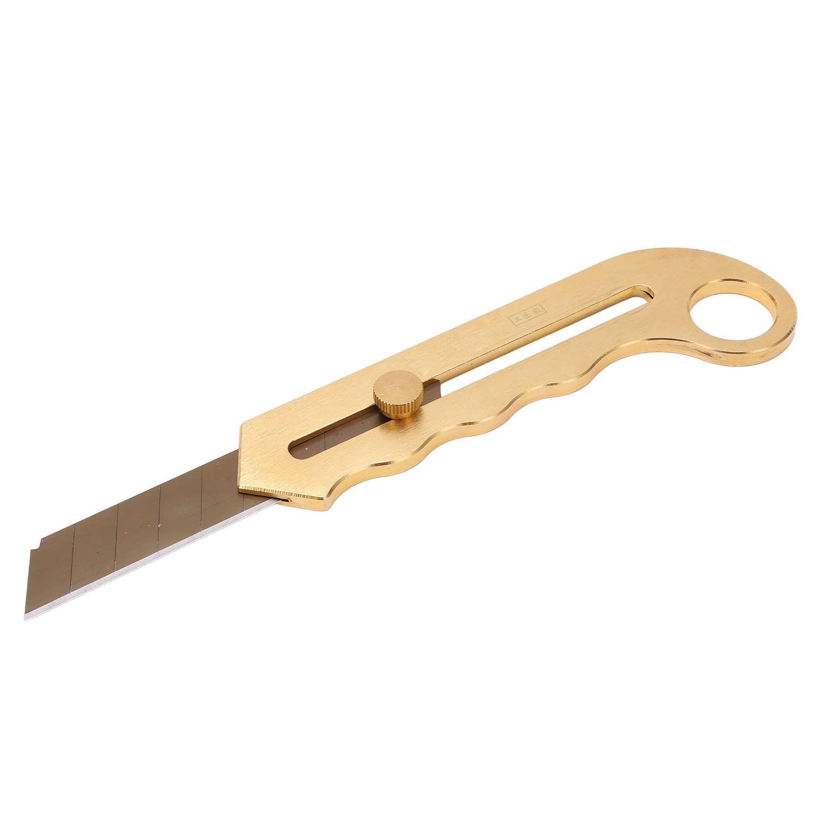 NFTIGB Utility Knife Pure Copper Heavy Duty Golden Retractable Snap Off Wallpaper Knife for Cutting 3.94 inches / 10 cm Blade