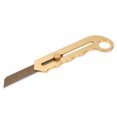 thumbnail image 3 of Utility Knife, Pure Copper Retractable Ergonomic Design Incisive High Hardness Golden Snap Off Wallpaper Knife  for PVC for Rubber, 3 of 7