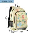 thumbnail image 2 of FORMRS Unisex School Backpack 17" Student Travel Bag with Laptop Compartment, Colorful Flower, 2 of 7