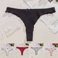 thumbnail image 3 of Bow G-string Sexy Women Underpants Thong Solid Color Briefs Underwear Lingerie, 3 of 7