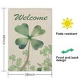 thumbnail image 5 of St. Patrick's Day Yard Flags Irish Outdoor Flag Shamrock Clovers Welcome Lucky Green Yard Flags 28''×40'' Linen Vertical Double Sided House Flag for Home,Garden Decor, 5 of 6