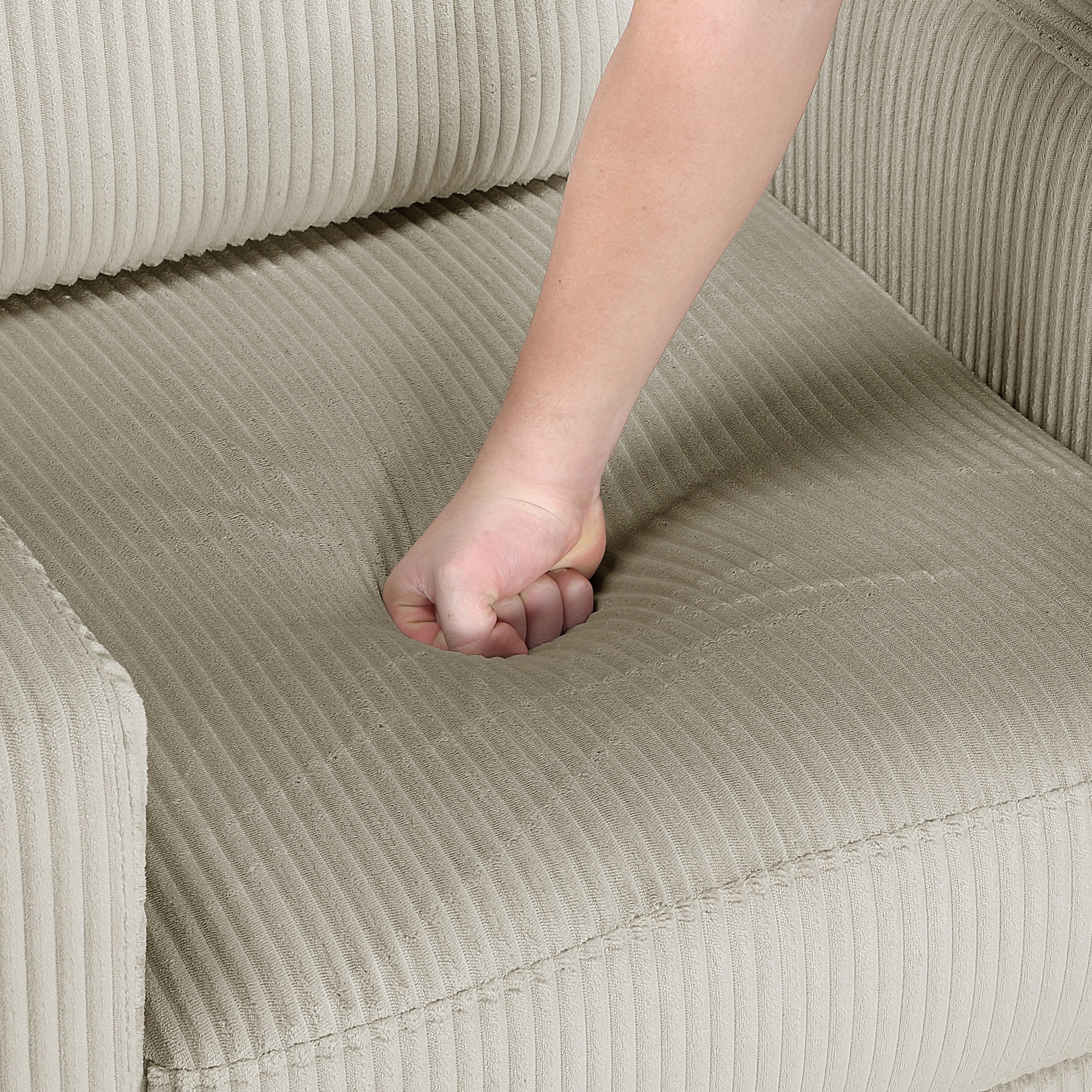 OakvillePark Mapleholt Corduroy Sofa, Taupe