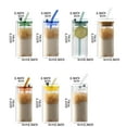 thumbnail image 3 of ACDANC Iced Coffee Cups with Lids,Glass Cups with Lids and Straws,Water Cup,Clear Tumbler,Thermostable Glasses,400Ml Cold Drink Cup,Coffee Juice Cups,Home Essentials, 3 of 4