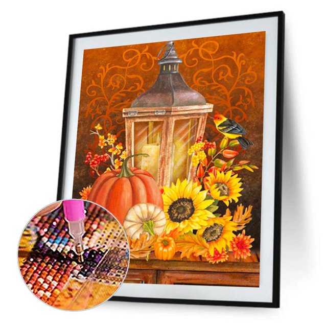 Cuadros Decorativos 5D Wdftyju DIY Diamond Painting Kits completo Taladro redondo flores plantas mosaico E1609