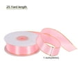 thumbnail image 2 of Unique Bargains 1 Inch 25 Yard Wide Satin Ribbon with Gold Edges Grosgrain Fabric Ribbon for Gift Wrapping, Pink, 2 of 7