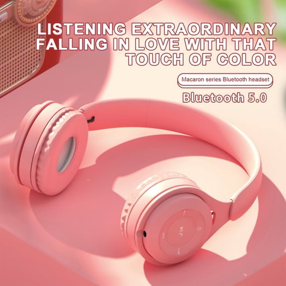 JGJJUGN Bluetooth Earphones Wireless Headphones, Foldable On-Ear Headsets, Comfortable Gaming Earphones, Lightweight Travel Earphones, Available in Multiple Colors, 40mm Speaker Diameter