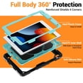 thumbnail image 5 of for iPad 9th/8th/7th Generation 10.2 inch Case, 360 Rotating Shockproof Cover with Stand, Handle, Shoulder Strap, Sky Blue Panel, 5 of 7