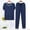 Navy, variant on Loopsun Mens Pajama Sets, Men Fashion Pajama Solid Casual Round Neck Short Sleeve Shirt and Pants Set Sleepwear Black,L