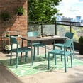 thumbnail image 2 of Novogratz Poolside Gossip, April 50" x 29" Rectangular Indoor/Outdoor Dining Table, Charcoal, 2 of 14