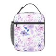 thumbnail image 1 of YFYANG Réutilisable Adulte / Enfants Sac Portable Lunch, Purple Floral Watercolor Pattern Mains Libres Poignée Isolation / Sac Froid pour l'École, le Travail, les Pique-Niques, Voyage, 1 of 6