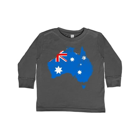 

Inktastic Aussie Map Flag Gift Toddler Boy or Toddler Girl Long Sleeve T-Shirt