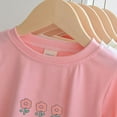 thumbnail image 4 of NAISIBABY Girls Long Sleeve T-Shirt 8 T, Floral Prints Round Neck Cotton Casual Comfortable Tee Pink(2-12T), 4 of 6