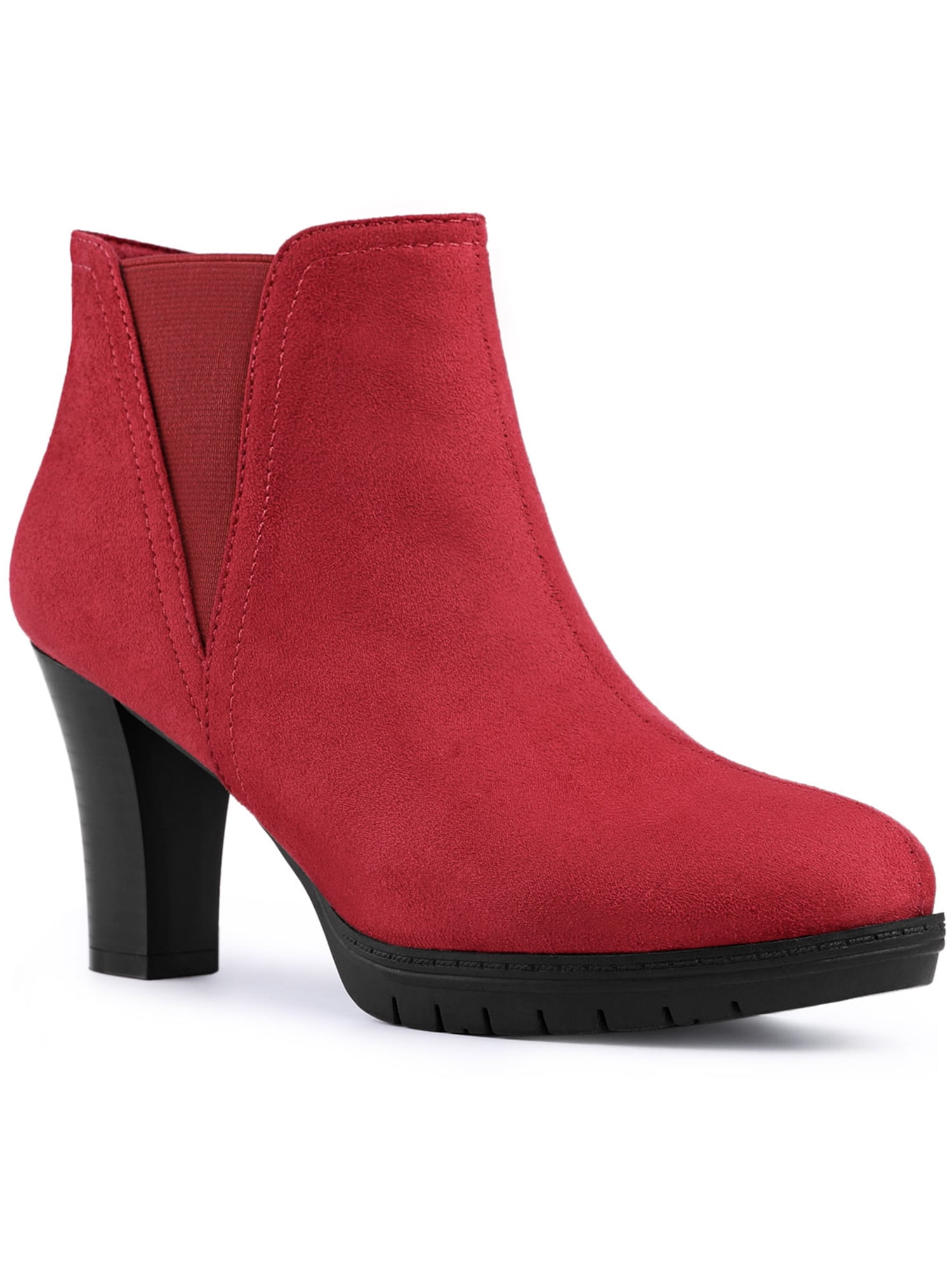 chunky heel chelsea ankle boots