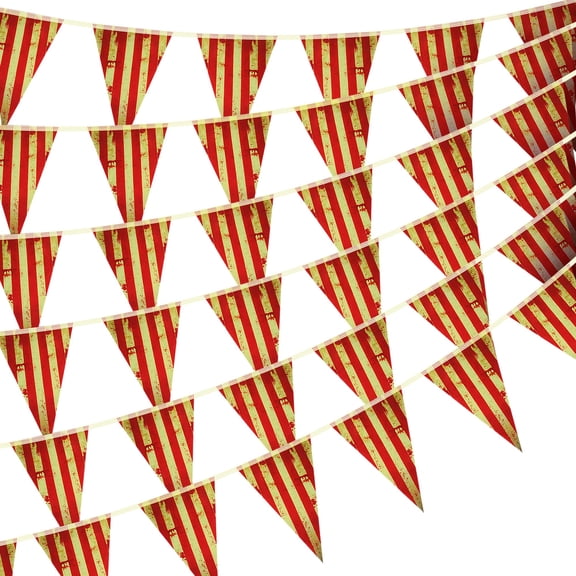 Ebaokuup 6-Pack Halloween Bloody Pennant Banner, Circus Triangle Flag Decorations, 8" x 11.8"