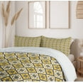 thumbnail image 6 of Ambesonne Spring Duvet Cover Sets, Yellow Tile Flowers, 2-Queen, Charcoal Grey Yellow, 6 of 7