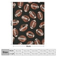 thumbnail image 4 of BCIIG Football Blanket Gifts for Women Adult Soft Warm Lightweight Cozy Cool Sport Brown and Black Throw Blankets for Living Room Bedding Couch Decor 50x60in All Seasons 60x80in, 4 of 6