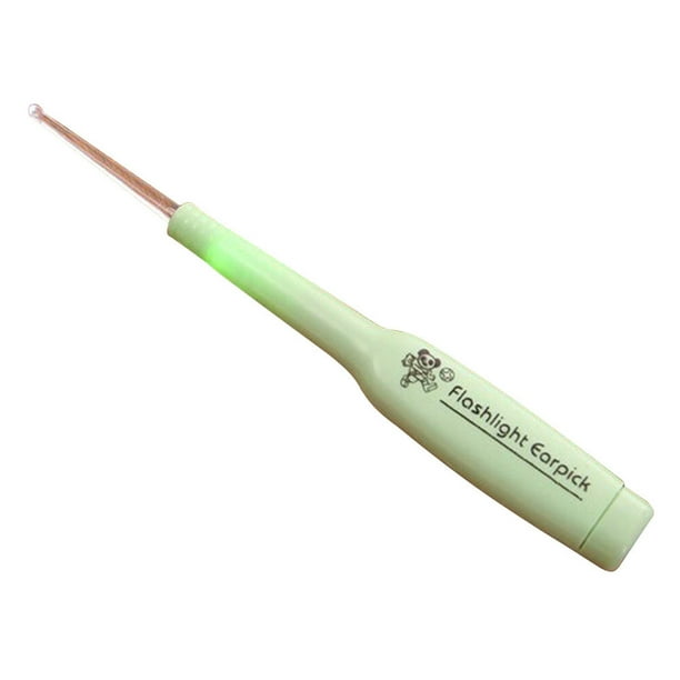 FELTECHELECTR Palillos de oído con luz LED, cuchara para quitar cerumen, limpiador de oídos para niños (aleatorio)