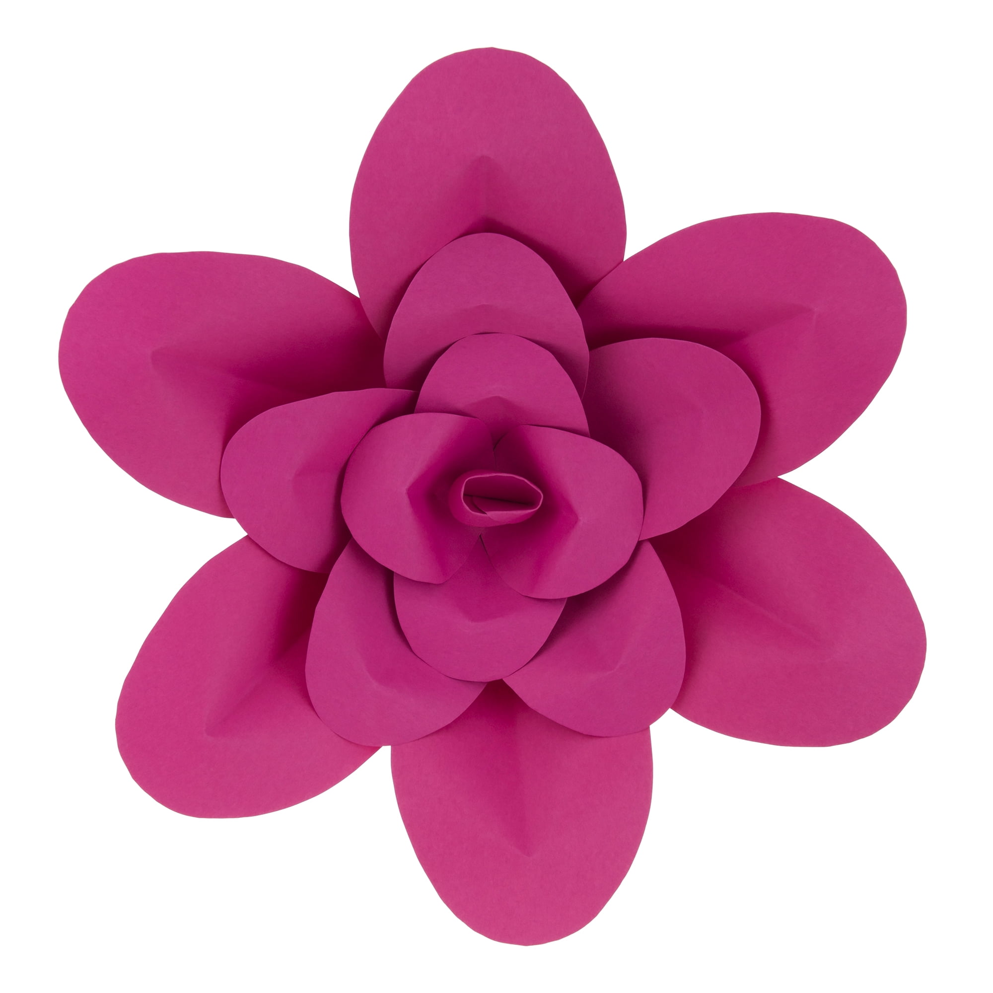 Mega Crafts 16'' Handmade Paper Flower in Fuchsia For Home Décor, Wedding Bouquets