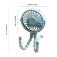 thumbnail image 2 of Ventilador para cochecito de bebé FLhrweasw recargable con clip 3 velocidades luz azul, 2 of 7