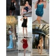 thumbnail image 3 of Women's Sequin Cocktail Dresses 1920s Flapper Dress Gatsby Fringe Mini Dresses Feather Prom Party Dress, 3 of 6