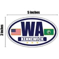 thumbnail image 3 of Flag of Washington / American Flag Oval 3M Vinyl Bumper Sticker Decal | Navy & Gold Kennewick, WA Sticker Vinyl Decal, 3 of 3