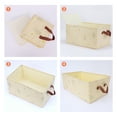 thumbnail image 3 of Unique Bargains Fabric Storage Cube Storage Bin Storage Basket Yellow 17.5*12*8in, 3 of 7