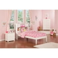 thumbnail image 4 of Leo & Lacey Lit Plateforme en Bois Massif Simple TG avec Station de Charge USB en Blanc, 4 of 5