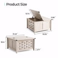 thumbnail image 6 of Square Farmhouse Coffee Table with Hidden Storage Compartment Light Gray, 6 of 6