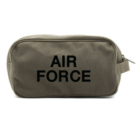 Air Force USAF Text Canvas Shower Kit Dual Compartment Travel Toiletry