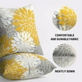 thumbnail image 5 of Yellow White Grey Gray Pillow Covers 20X20 Inch Set of 2, Modern Geometry Dahlia Floral Print Decorative Throw Pillow Covers Outdoor Farmhouse Cushion Case for Home Couch Sofa Bed Decoration, 5 of 5