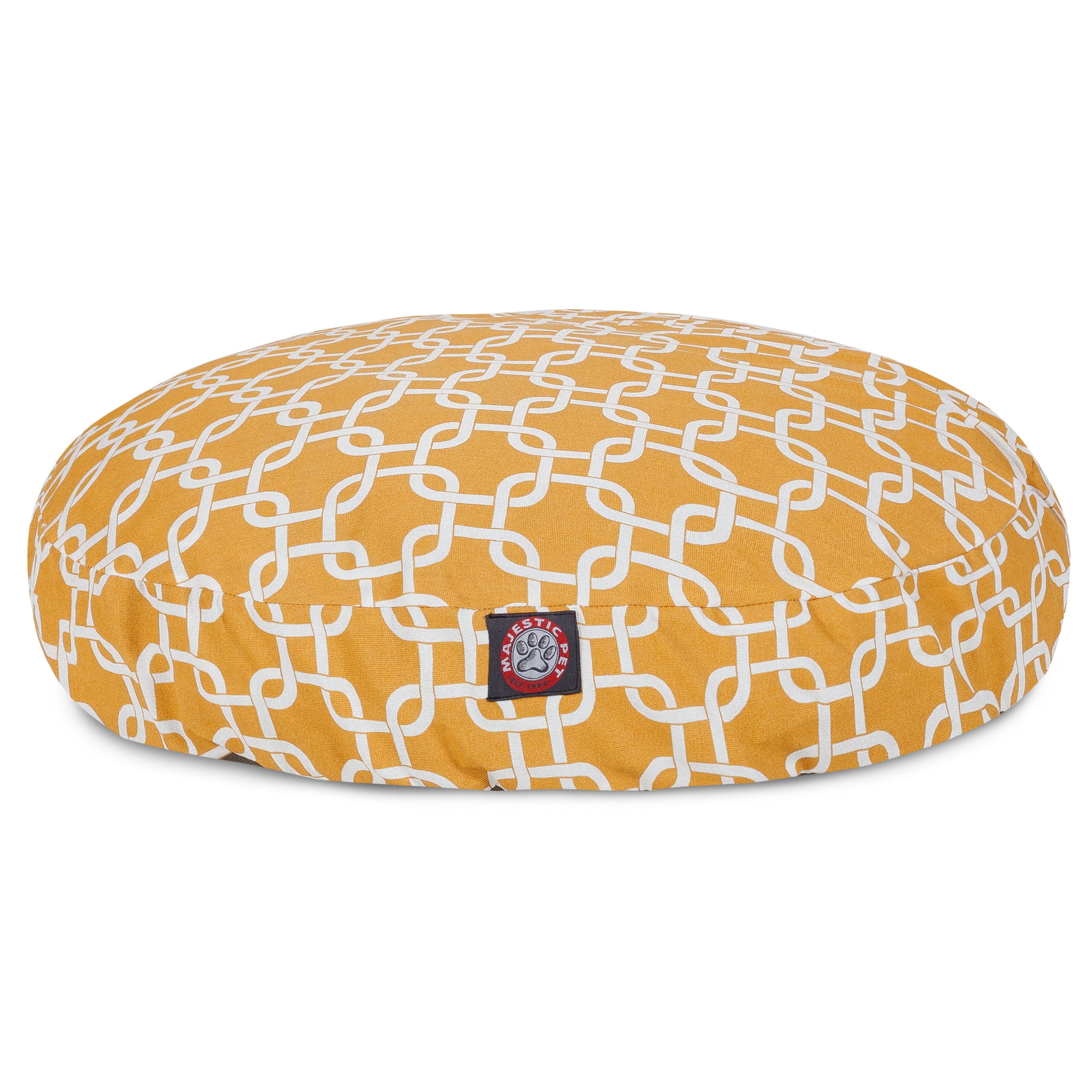 Majestic Pet Links Round Dog Bed Treated Polyester Removable Cover Machine Washable