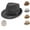 Black, variant on Mens Straw Fedora Hat Short Brim Summer Sun Caps Suitable For Women Men Breathable Sweatband Hiking & Daily Head Wear Panamas