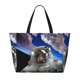 thumbnail image 2 of Fotbe Astronaut in Outer Space Bolsa de Viaje para Playa - Resistente al Agua, Bolsa Tote de Gran Capacidad y Ligera con 7 Bolsillos para Mujeres y Hombres, 2 of 7