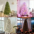 thumbnail image 6 of Ztotop 6.5ft PreLit Premium Artificial Hinged Christmas Tree with Remote Control, Timer and 350 Warm White & Color LED Changing Lights, 970 Fully Branch Tips, Pink, 6 of 7