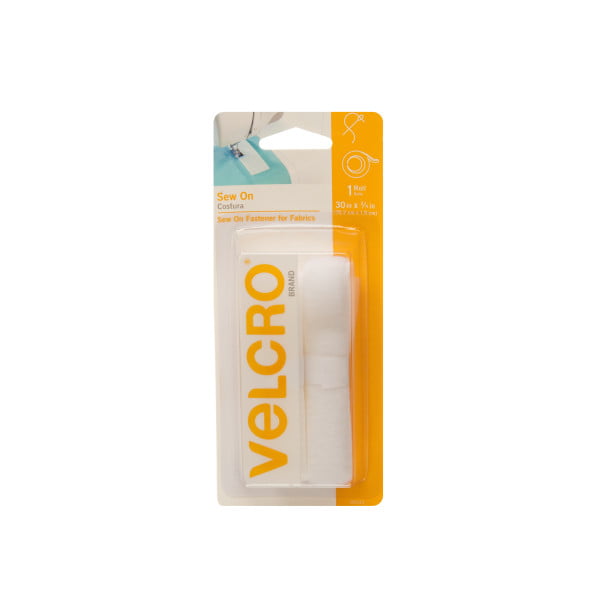 VELCRO Brand For Fabrics | Sew On Fabric Tape for Alterations and Hemming | No Ironing or Gluing | Ideal Substitute for and Buttons | 30in x 3/4in Roll White - Walmart.com