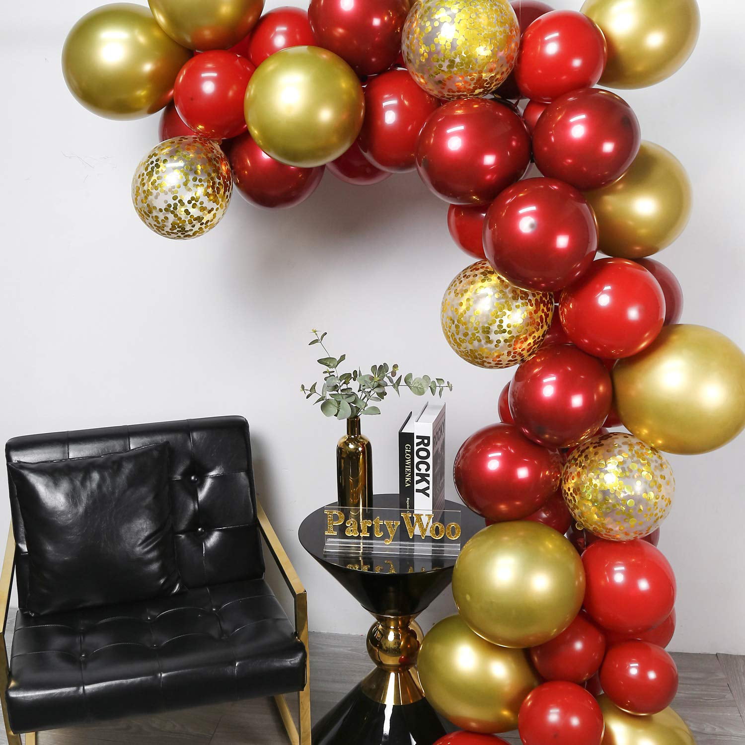 Dertig Perseus toewijzing Partywoo Red And Gold Balloons, 50 Pcs Burgundy Balloons, Ruby Red Balloons,  Gold Confetti Balloons, Gold Metallic Balloons For Red And Gold Party  Decorations, Burgundy Party Decorations - Walmart.com