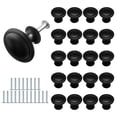 thumbnail image 1 of Juego de 20 tiradores para cajones de color negro mate: pomos para muebles de 27 mm, para armarios, guardarropas y cocinas., 1 of 7