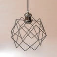 thumbnail image 3 of Pantalla de jaula de alambre de metal Pantalla de luz de noche Pantalla de lámpara colgante colgante minimalista duradera para cafetería io Sunnimix pantalla colgante, 3 of 8